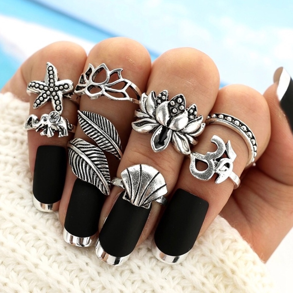 3/$24🛍NEW⚡️ 8pc Midi Ring Set